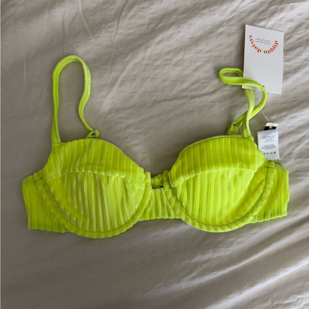 Dippin' Daisy's Green Ribbed Underwire Swim Top